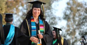 student gets her college degree