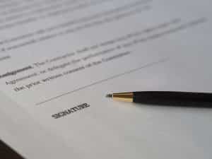 income share contract waiting for a signature