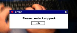 Please contact support - error