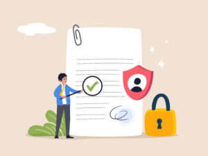 Borrower reviews paperwork for loan servicer errors